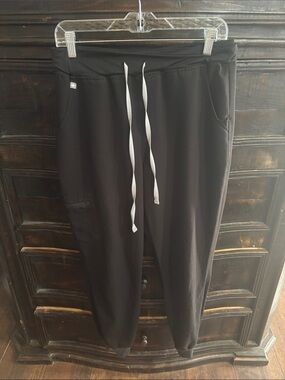 Figs Zamora High-Waisted Scrub Jogger Pants Sz M Black Gray W225W2012